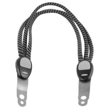 BV Bike Black Grey  White Triple Elastic Strap with Silver Mounting Metal Attachments Straps Around Items on Rack  Around Most Carriers