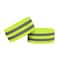 EYAKEG 2 Pieces Reflective Bands Reflector Bands for Wrist Arm Ankle Leg High Visibility Reflective Gear Safety Reflector Tape Straps for Night Walking Cycling and Running Green