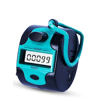 TESEAS Handy Counter Click Manual Digital clicker Stitch Tally Counters Finger Mechanical Palm Handheld Pitch 5Digit Electronic Display Click Counter Number Count for Row People Golf Lap