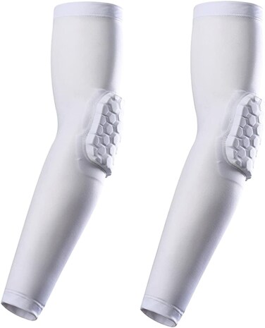 Elbow Pads Basketball Shooter Sleeves Collision Avoidance Hex Padded Elbow for Volleyball Football Baseball Cycling