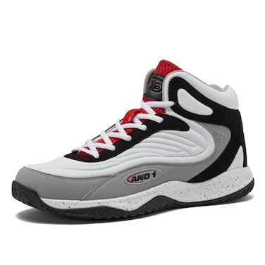 AND1 Pulse 30 Basketball Shoes for Men Indoor or Outdoor Street or Court Basketball Sneakers Men  Black Red or White  WhiteMedium GreyBlack 105 Medium