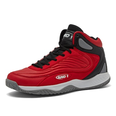 AND1 Pulse 30 Basketball Shoes for Men Indoor or Outdoor Street or Court Basketball Sneakers Men  Black Red or White  RedBlack 105 Medium