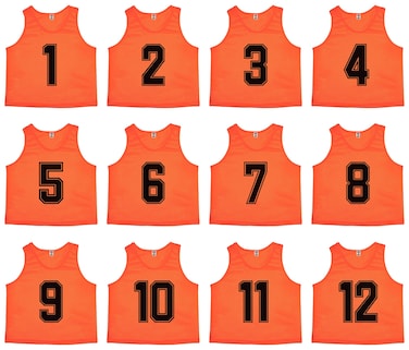 Oso Athletics Sets of 12 112 1324 2536 3748 Premium Polyester Mesh Numbered Jerseys Pinnies