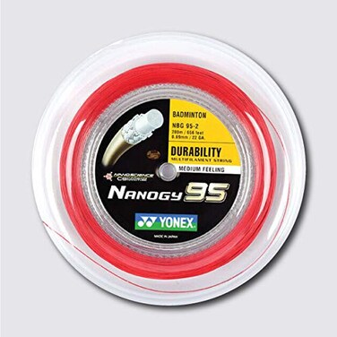 YONEX Nanogy 95 Badminton String 200m ReelRed