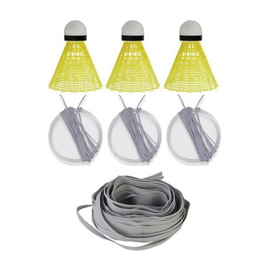 MiOYOOW Badminton Rebound Trainer Luminous Badminton Training Tool Adjustable Badminton SinglePlayer Trainer Device with Elastic Cord for Single Badminton Training