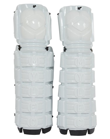 Mylec StreetDEK Shin Pad Lightweight  Durable Hockey Accessories Velcro Straps for Custom Fit Hard Front Shells with Breathable Material 38 Foam Padding Shin Guards