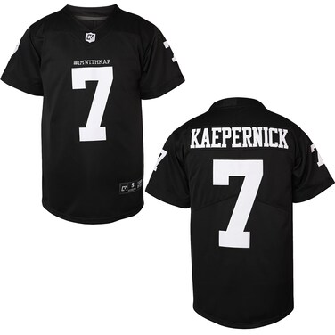 MESOSPERO Colin Kaepernick Jersey 7 ImWithKap IM with KAP All Stitched Movie Football Jersey Black White S3XL