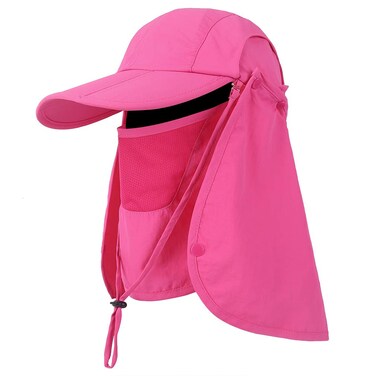 Foldable Sun Cap Fishing Hats UPF 50 Protection Caps with Face Mask Neck Flap