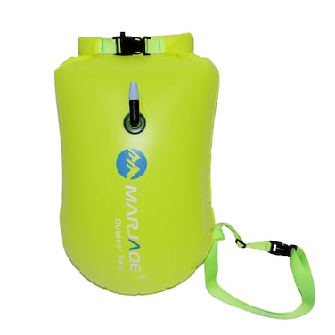 XZSUN 20L Storage Swim Buoy for Open Water Swimmers Waterproof Dry Bag Swim Safety FloatFluo Yellow