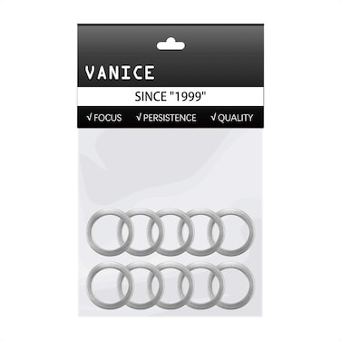 VANICE 10 Pcs Pedal Washers Thickness Stainless Steel Replacement Silver for Moutain Bike Road Bicycle