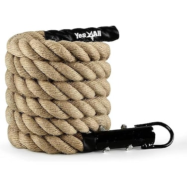 Yes4All Gym Climbing Rope for Fitness  Strength Training Crossfit  Home Workouts 15inch Diameter  Length Available 10 15 20ft