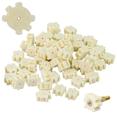 Miaozhun 55 Pack 223Cal 556mm 300 Blackout Wool Star Chamber Cleaning Pads with Rod Fitting Adapter