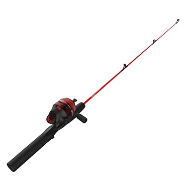 Zebco Dock Demon Spinning Reel or Spincast Reel and Fishing Rod Combo 30Inch Durable Fiberglass Rod QuickSet AntiReverse Fishing Reel