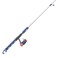 Zebco Wilder Fishing Reel and Rod Combo 43 Durable Fiberglass Rod with BuiltIn Carabiner Patented NoTangle Reel PreSpooled with 6Pound Zebco Cajun Fishing Line BlueOrange