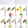 10pcs Fishing Lure Spinnerbait Bass Trout Salmon Hard Metal Spinner Baits Kit with 2 Tackle Boxes by Tbuymax