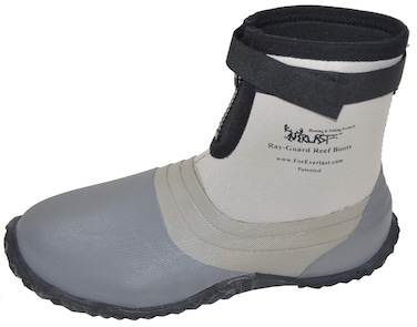 ForEverlast RayGuard Reef Wading  Fishing Boots Generation II for Men and Women Grey Hard Soled Vulcanized Rubber Bottom Neoprene Lightweight Waterproof