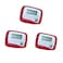 3Pcs Portable Counter Mini Digital LCD Pedometer Sports Walking Running Step Counter Meter Walking Distance MilesExercise Time Calorie Counter Daily Target MonitorElectronics and GadgetsRed