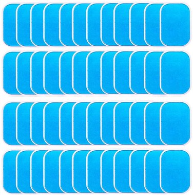 LEKEONE 50 Pcs25 Packs Pads Abs Trainer Replacement Gel Sheet for Abdominal Muscle Trainer Accessory for Ab Workout Toning Belt