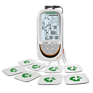 TESMED TE880R Plus Rechargeable Muscle Stimulator EMS TENS Massage 73 Programs of Which 2 Customizable  Works with 8 Electrodes
