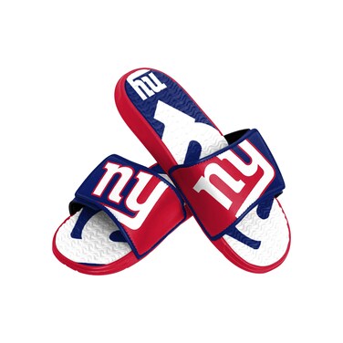 FOCO Mens NFL Team Logo Sport Legacy Stripe Slide Sandals