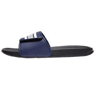 FOCO Mens NFL Team Logo Sport Legacy Stripe Slide Sandals