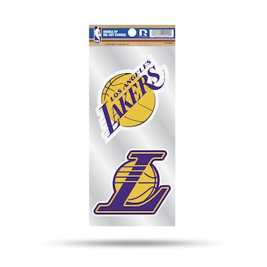 Rico Industries NBA Los Angeles Lakers Double Up Die Cut 2Piece Sticker Sheet