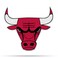 Rico Industries NBA Chicago Bulls NBA Primary Logo Shape Cut Pennant Team color Item footprint 18 x 18