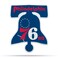 Rico Industries NBA Philadelphia 76ers NBA Retro Shape Cut Pennant Team color Item footprint 18 x 18