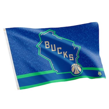 Desert Cactus Milwaukee Bucks Flag NBA 100 Polyester Indoor Outdoor 3x5 feet National Basketball Association Team Flags Flag City Edition 2023 A