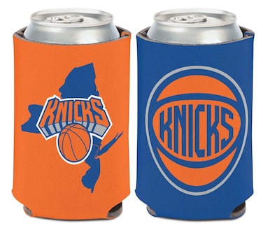 Caseys NBA NY Knicks State Design Can Cooler 1Pack 12 oz Foldable 2Sided Design