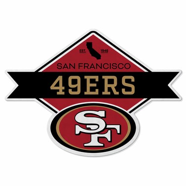 Rico Industries NFL San Francisco 49ers Diamond Shape Cut Pennant  Home and Living Room Dcor  Soft Felt EZ to Hang