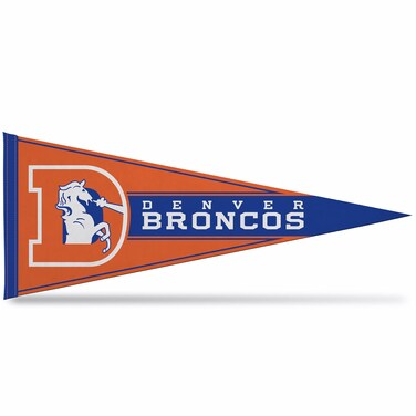 Rico Industries NFL Denver Broncos Retro 12 x 30 Soft Felt Pennant  EZ to Hang  Home Dcor Game Room Man Cave Bed Room