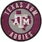 Aggies 12 Circle with State and Team Logo Wood Sign