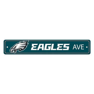 NFL  Philadelphia Eagles Team Color Street Sign Dcor 4in X 24in Lightweight