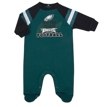 NFL Philadelphia Eagles Team Sleep And Play Footies greenblack Philadelphia Eagles 03 Months