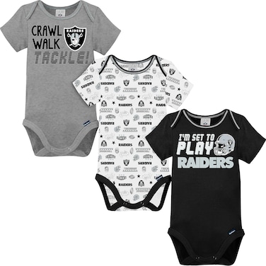 NFL Baby Boys 3 Pack Short Sleeve Bodysuit