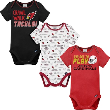 NFL babyboys 3 Pack Short Sleeve Bodysuit