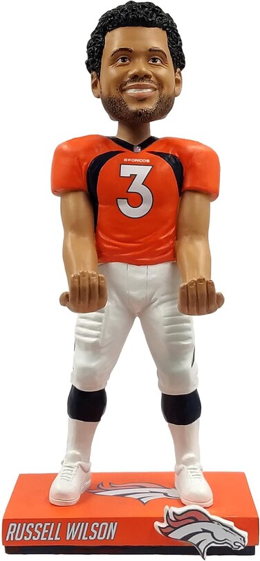 FOCO Russell Wilson Denver Broncos 95 Controller Holder NFL Player Bobblehead