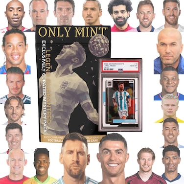 ONLY MINT Ultimate Soccer Guaranteed Card AllTime Legend or Superstar Graded 810 Mint Football Card  Top Footballer in Each Mystery Pack  Grades by PSA BGS SGC CGC  Blind Bag Contains 1 Card