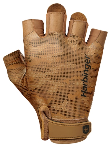 Harbinger Pro Gloves 20 for Weightlifting Training Fitness and Gym Workouts  Mens Tan Camo XLarge