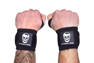 Wrist Wraps Weightlifting  Stiff Heavy Duty 18 inch Wraps With Thick Thumb Loop For Powerlifting Bodybuilding Cross Training  Heavy Presses