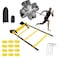 Speed Ladder Agility Training Set  12 Rung 20Ft Agility Ladder 12 Field Cones 4 Steel Stakes Resistance Parachute with Carrying Bag for Soccer Basketball Football Boxing Footwork Sports Training
