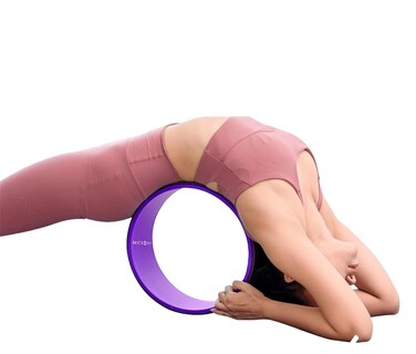 MICRODRY Exercise Wheel for Deep Tissue Massage  Muscle Relief  NonSlip Durable Design Increase Flexibility 440 lbs Capacity Ideal for Home  Gym BlackPurple