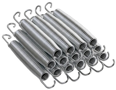 Upper Bounce Trampoline Springs  Set of 15 Trampoline Replacement Springs  HeavyDuty Galvanised Metal Rust Resistant  Longlasting Springs