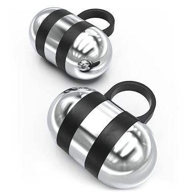 Synergee Cardio Hand Weights Steel Hand Weights Dumbbell Set with AntiSlip Silicone Finger Loop for Workout Fitness Training for Men and Women Sold in Pairs Available in 1lb 15lb and 2lb Sets