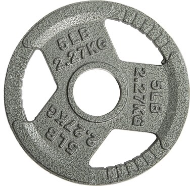 HULKFIT 1 and 2 Olympic Iron Weight Plates Set for Barbells  Gray