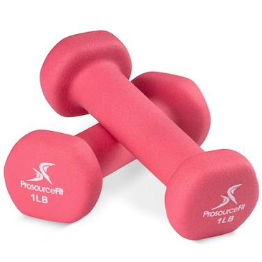 ProsourceFit Set of 2 Neoprene Dumbbell Coated for NonSlip Grip 1 lb12 lb