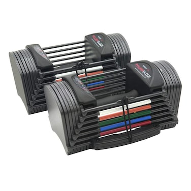 PowerBlock Sport 24 Adjustable Dumbbells Sold in Pairs 324 lb Dumbbells Durable Steel Build Innovative At Home Workout Equipment AllinOne Exercise Dumbbells Strength Training