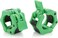 AbraFit 2 Olympic Barbell Clamps  Solid ABS Locking Barbell Collars with Quick Release  for Professional Training Strong Lifts and Olympic Training Set of 2 Green