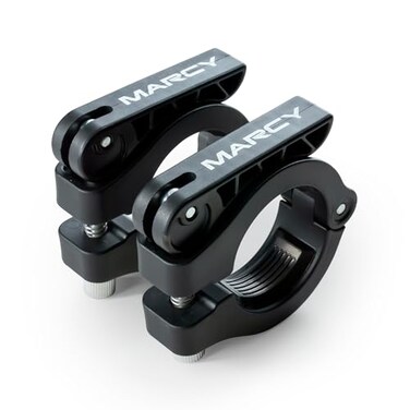 Marcy Adjustable Nylon Resin Olympic 2inch Barbell Lock Collar Clips with Quick Release Latch for Weight Training  Fitness Training Black OBC8BK